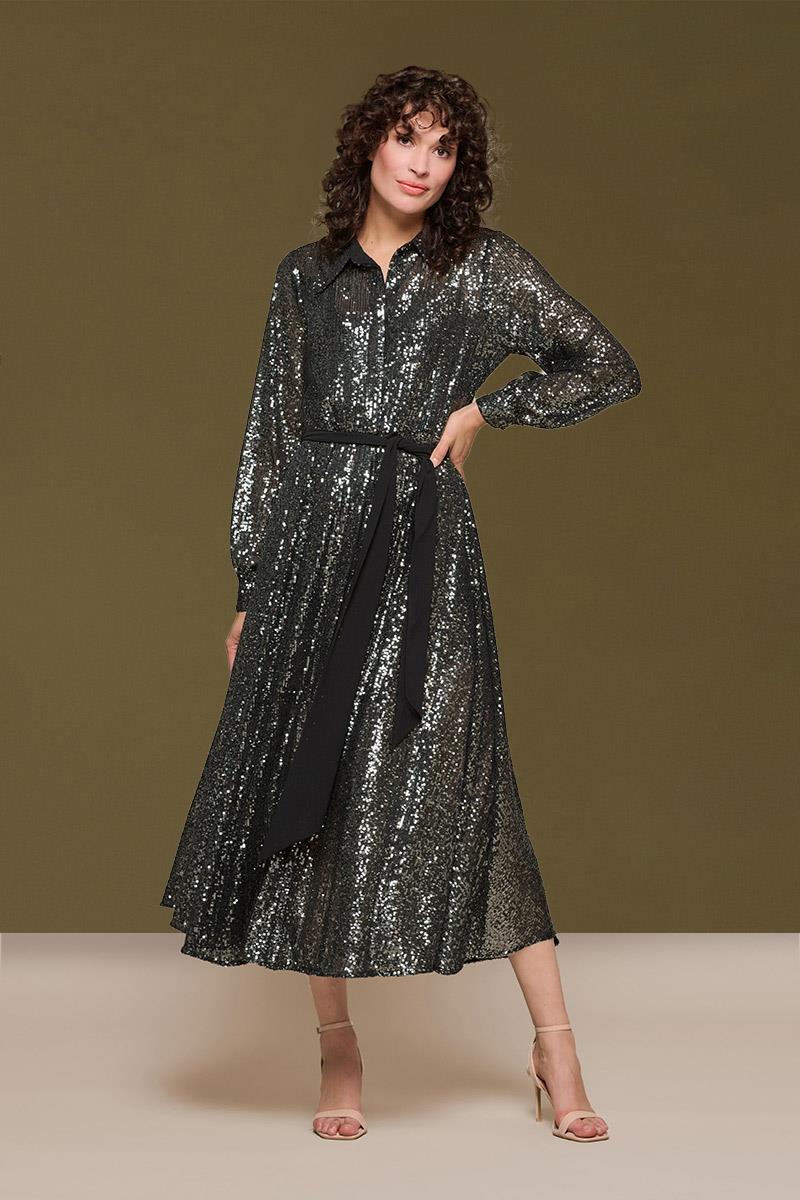 Kelly-Kleid, dunkelmetallic