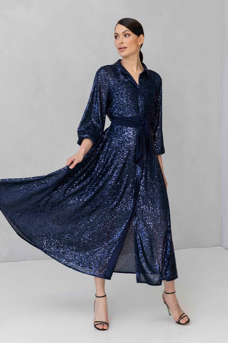 Kelly Kleid Marineblau EU 46 / UK 18