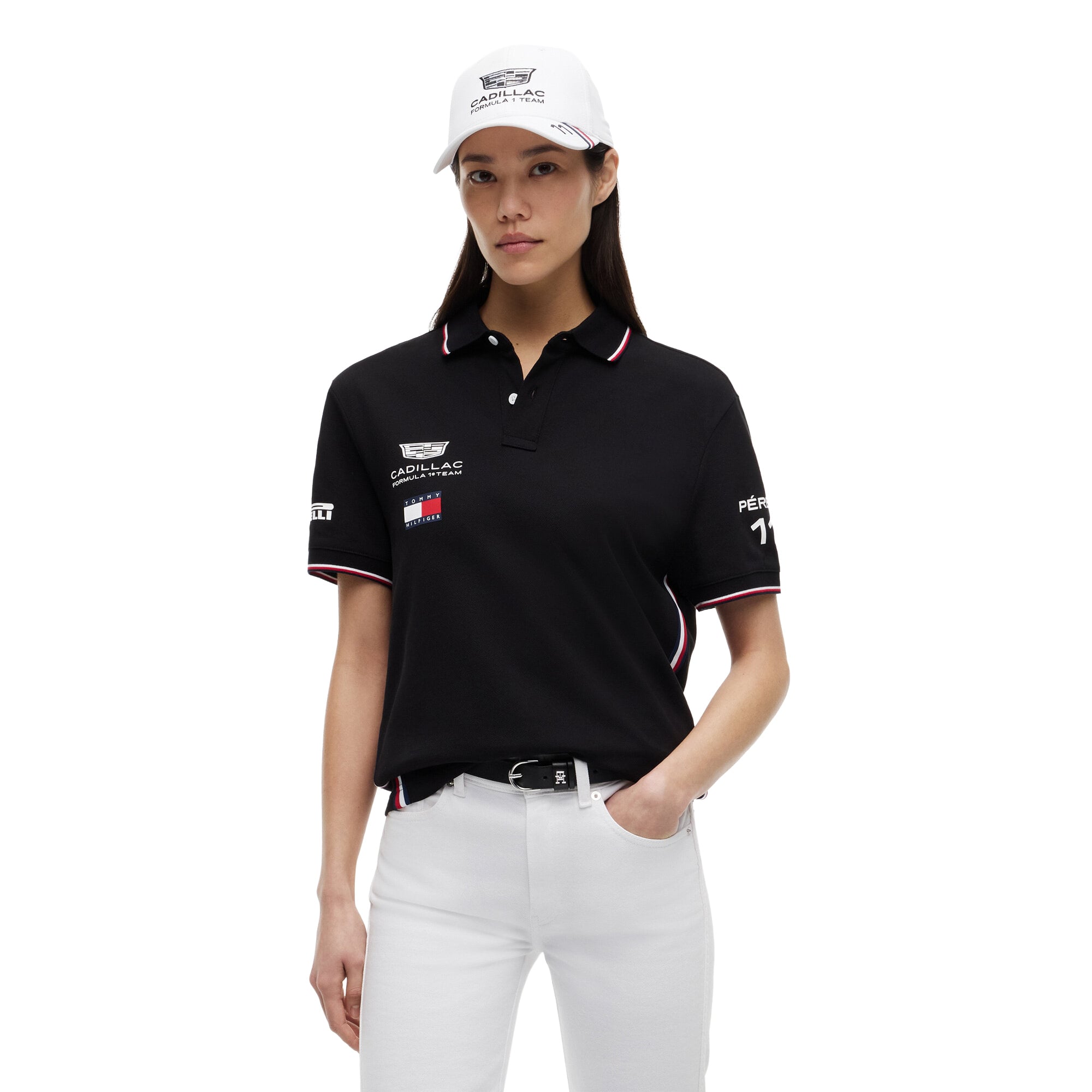 Polo Cadillac Tommy Hilfiger 2026 Sergio Perez Team - Noir - unisexe Taille: L