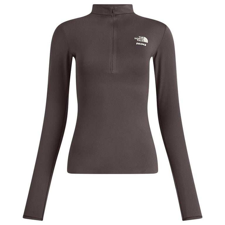 X Skims W Refina Long Sleeve Top - Brown - The North Face Tops