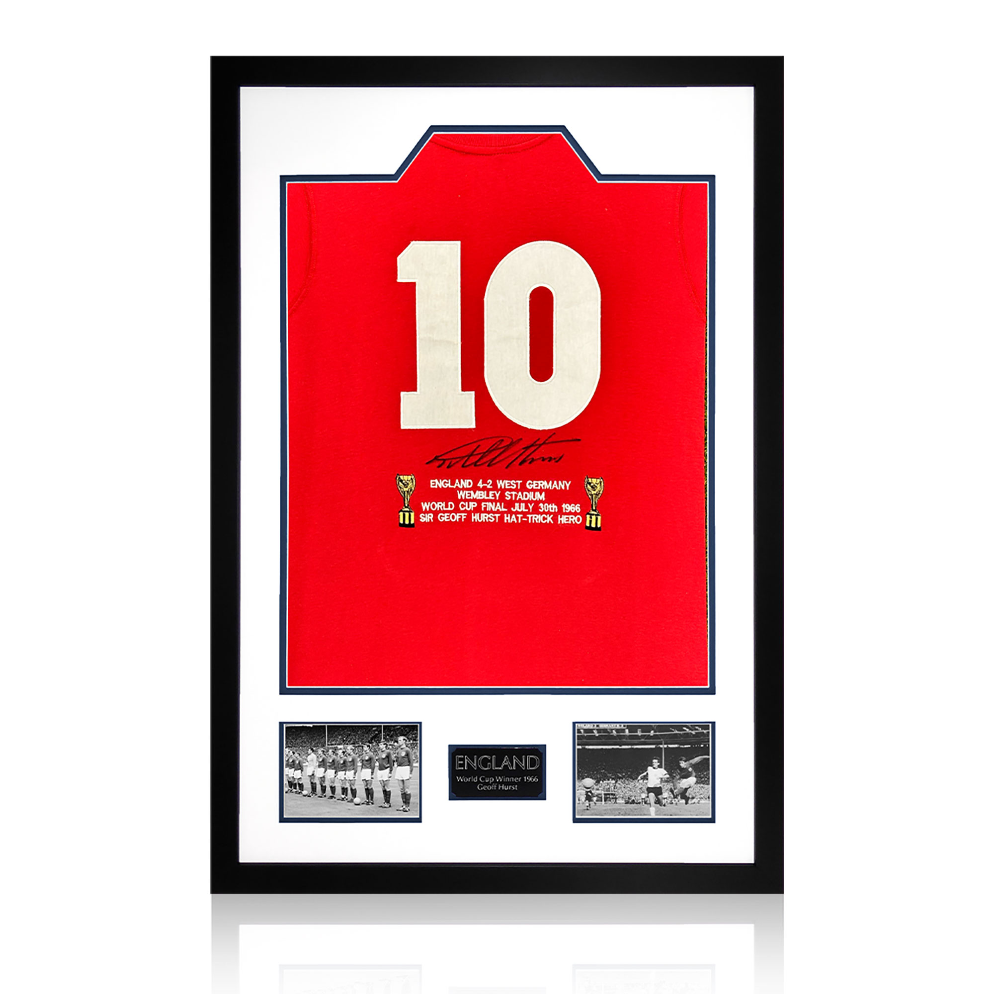 "Geoff Hurst signiertes England-Trikot (Premium-Rahmen)" Image