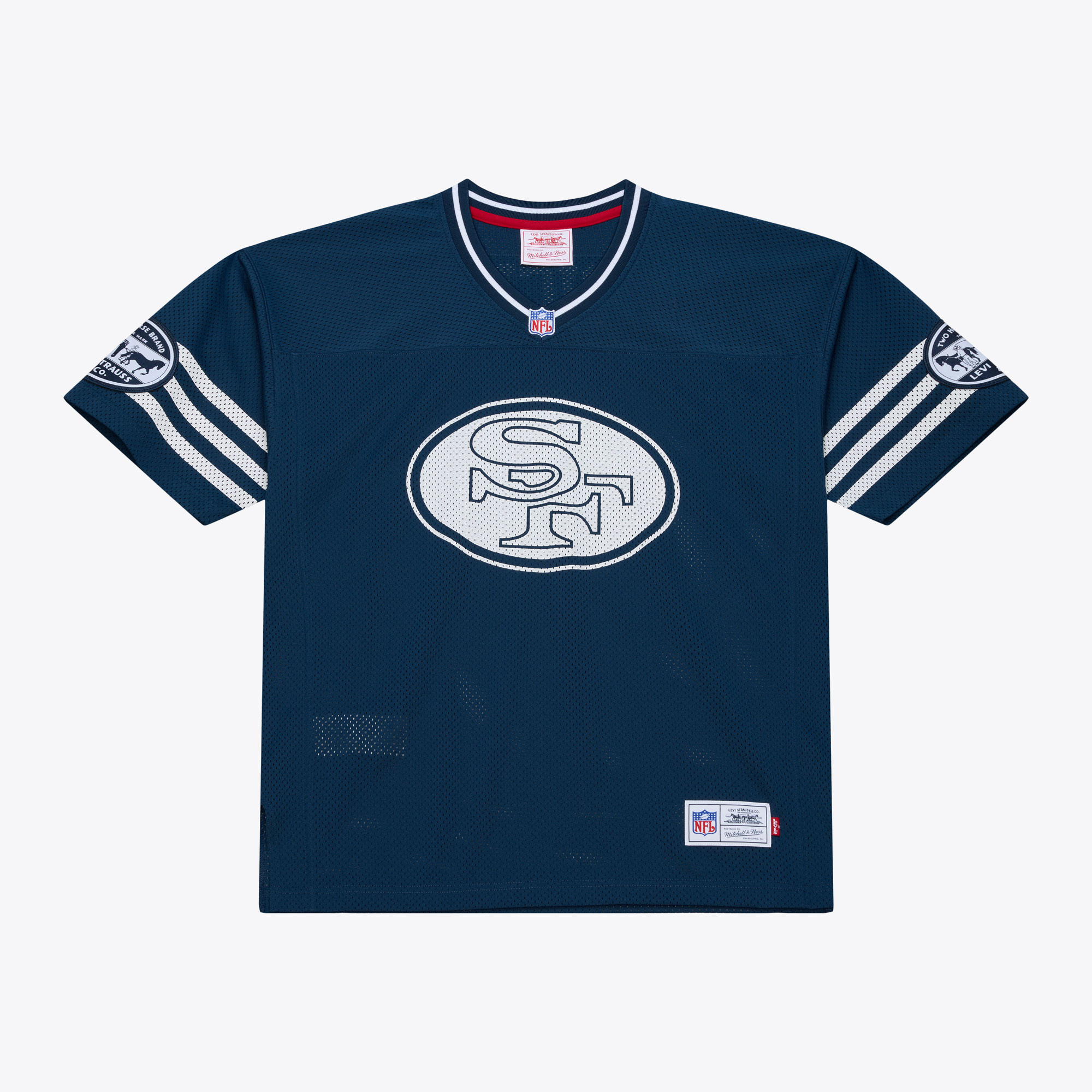 Unisex Mitchell & Ness x Levi's Jerry Rice Navy San Francisco 49ers Legacy Jersey Image