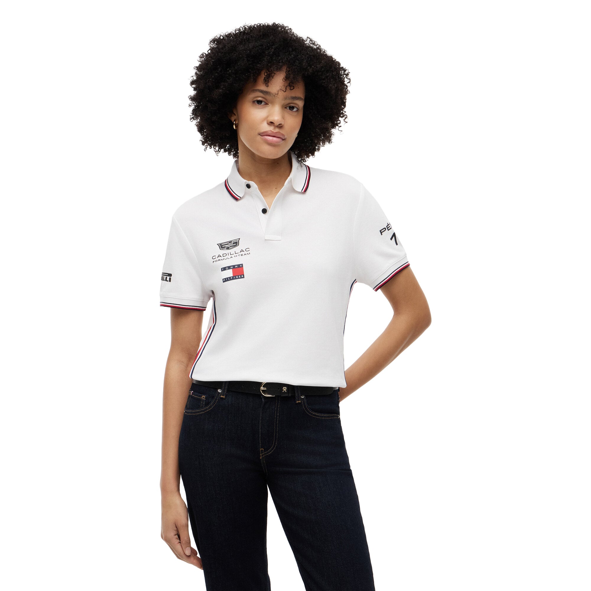Polo Cadillac Tommy Hilfiger 2026 Sergio Perez Team - Blanc - unisexe Taille: S