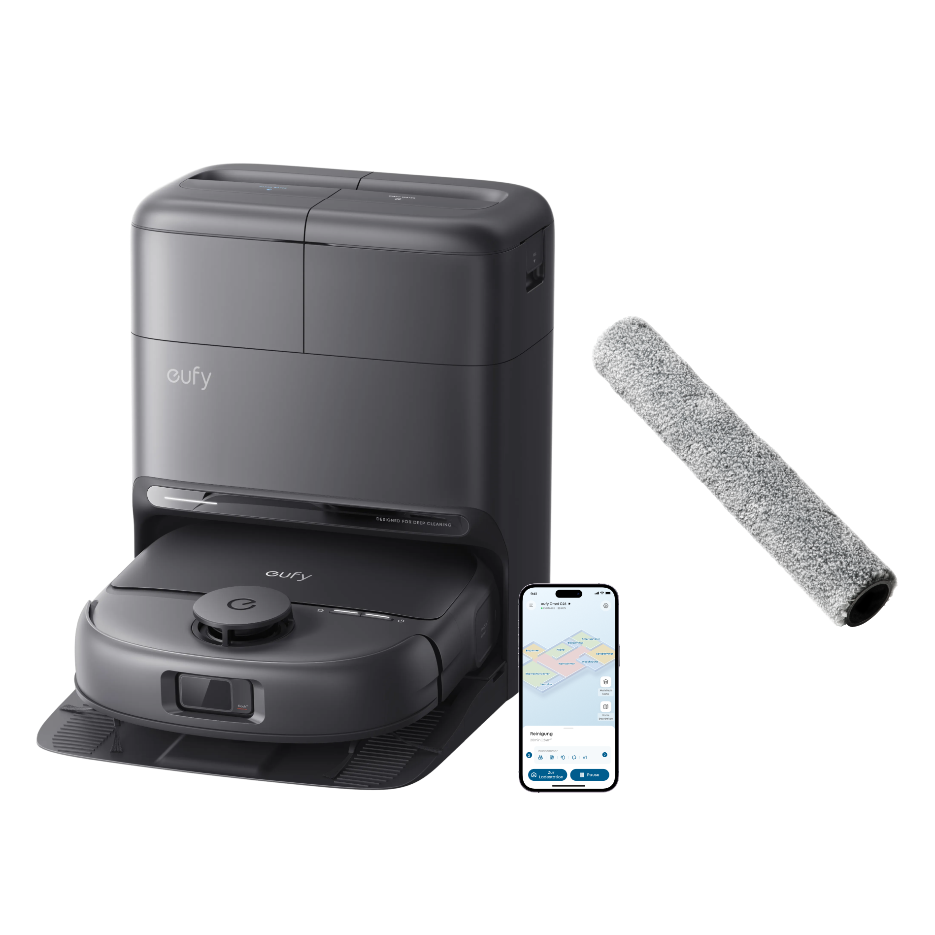 eufy Saugroboter mit Wischfunktion C28 und Wischrolle für C28 Image