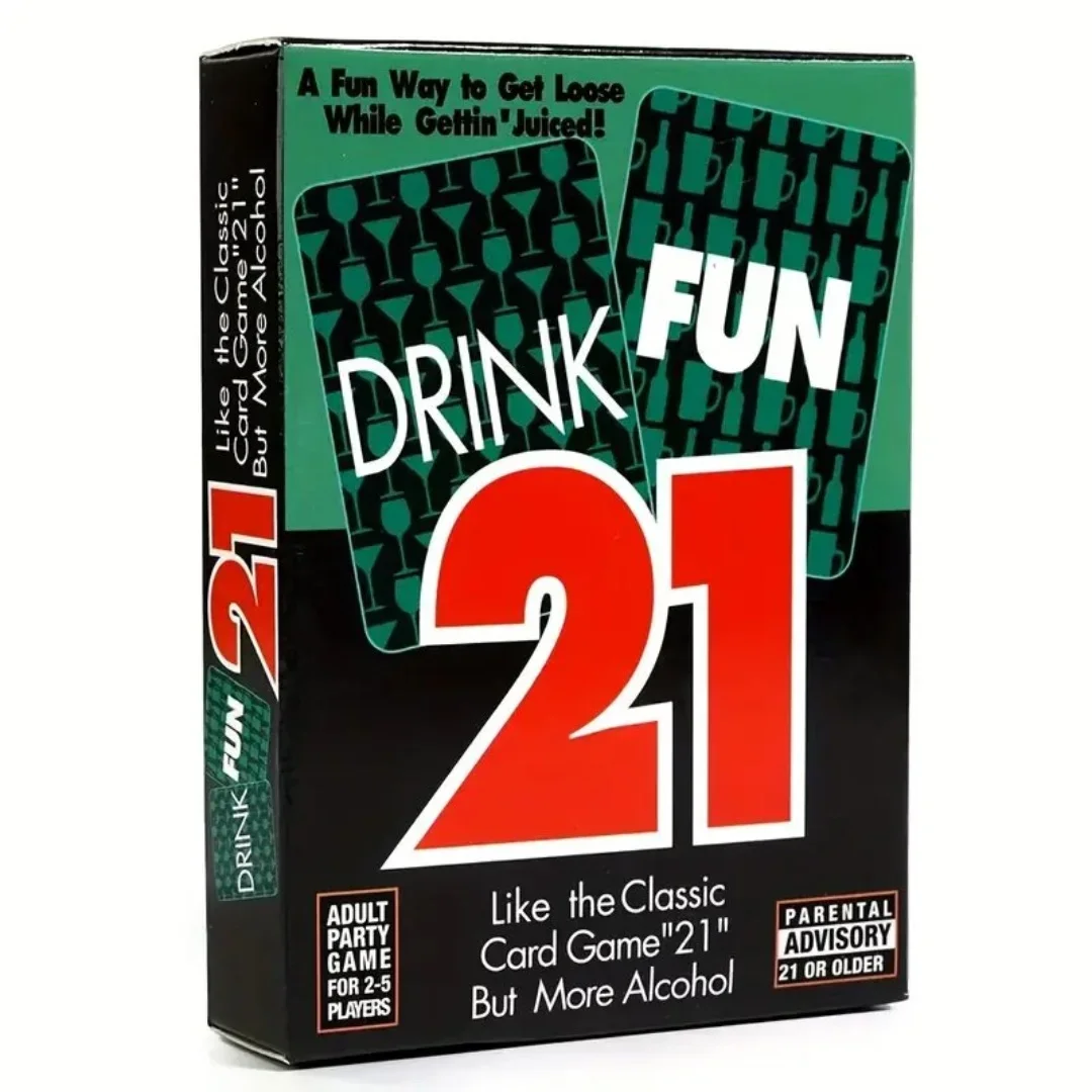 Jeu de société pour adultes Drink Fun 21 : jeu de cartes interactif à boire à 21 points, jeu de cartes, jeu de société, jeu idéal pour les fêtes, cadeau
