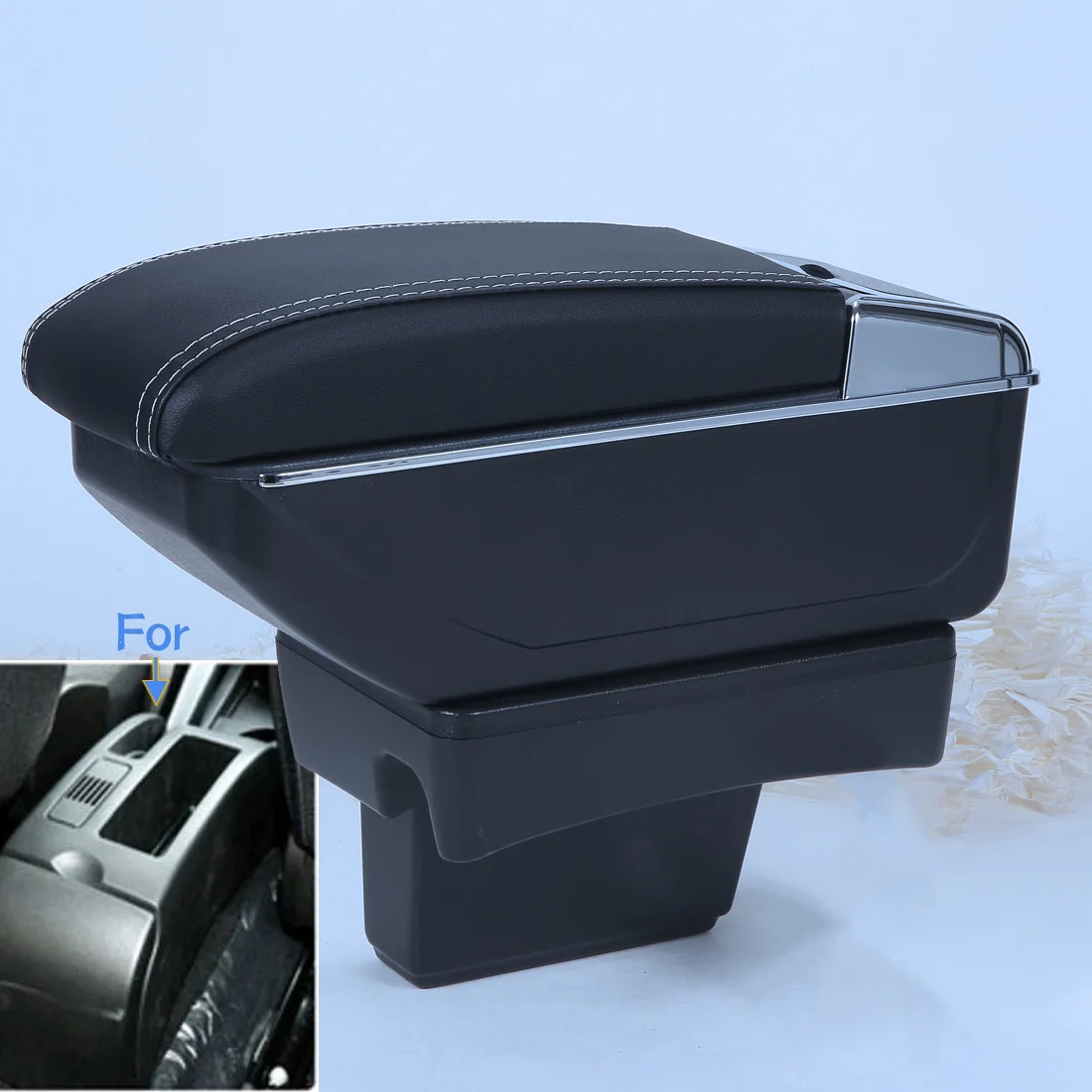 Accoudoir pour Peugeot 307, boîte de rangement pour accoudoir de voiture Peugeot 307 CC Cabriolet, accessoires de voiture dédiés pour la rénovation intérieure