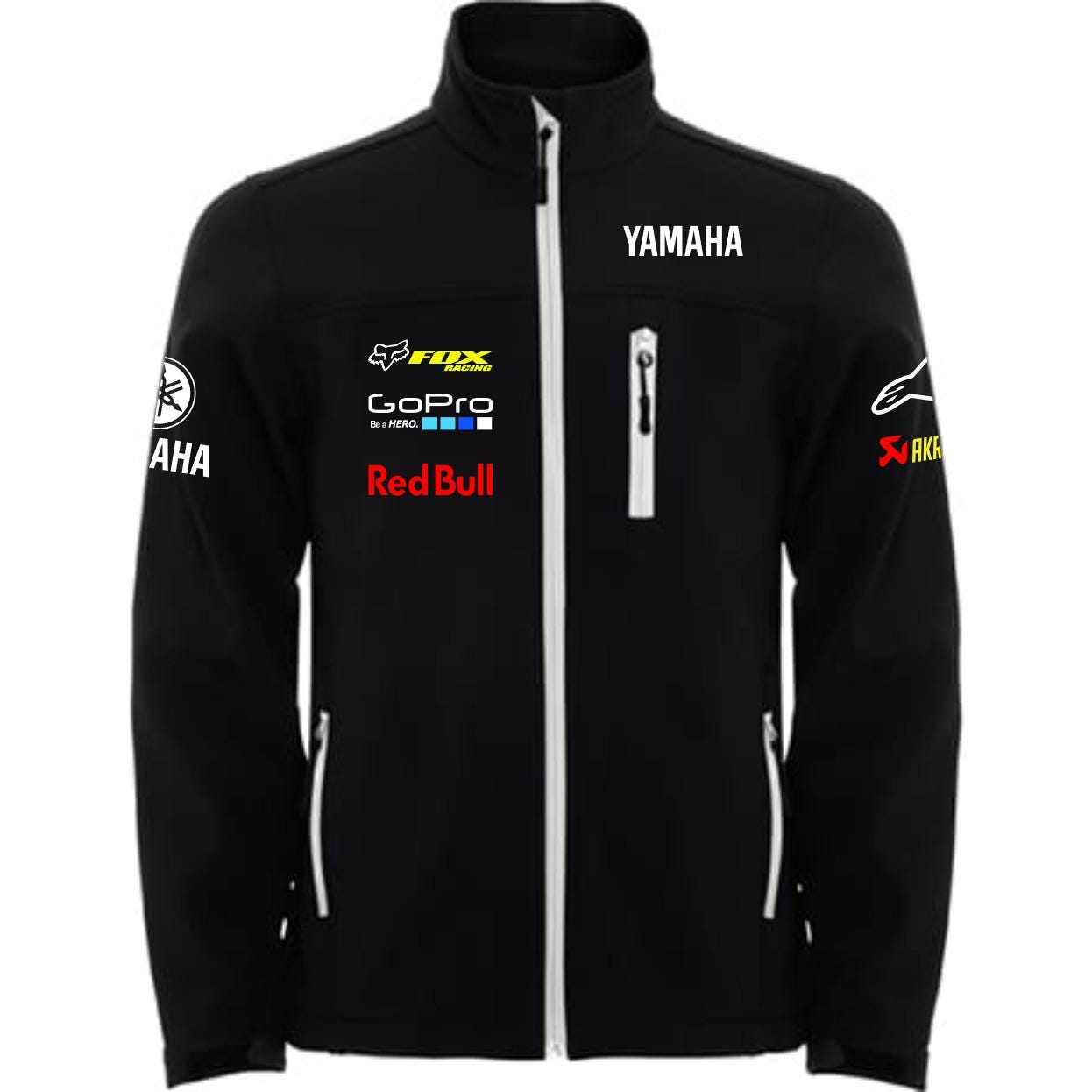 Giacca da moto Yamaha. Giacca antivento softshell da moto. Giacca per motociclisti uomo o donna. Giacca antivento stampata da moto. Giacca da moto da