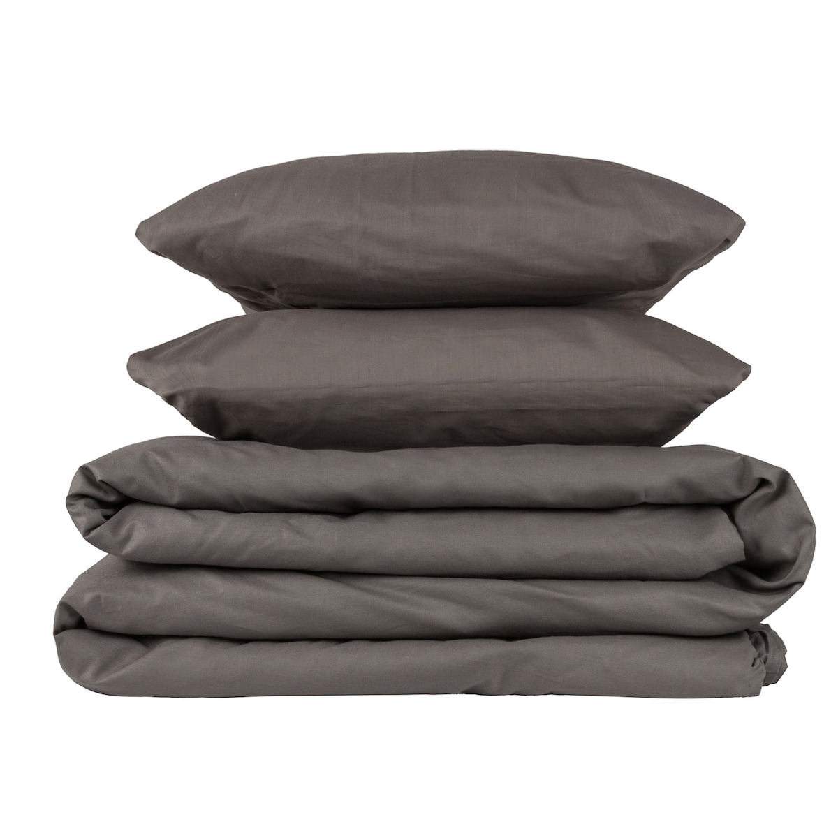 Bettbezug und Kopfkissen-Set | PIKOLIN HOME | Hotel Pack | 100% Baumwolle | Grau | 90 x 190 cm Image