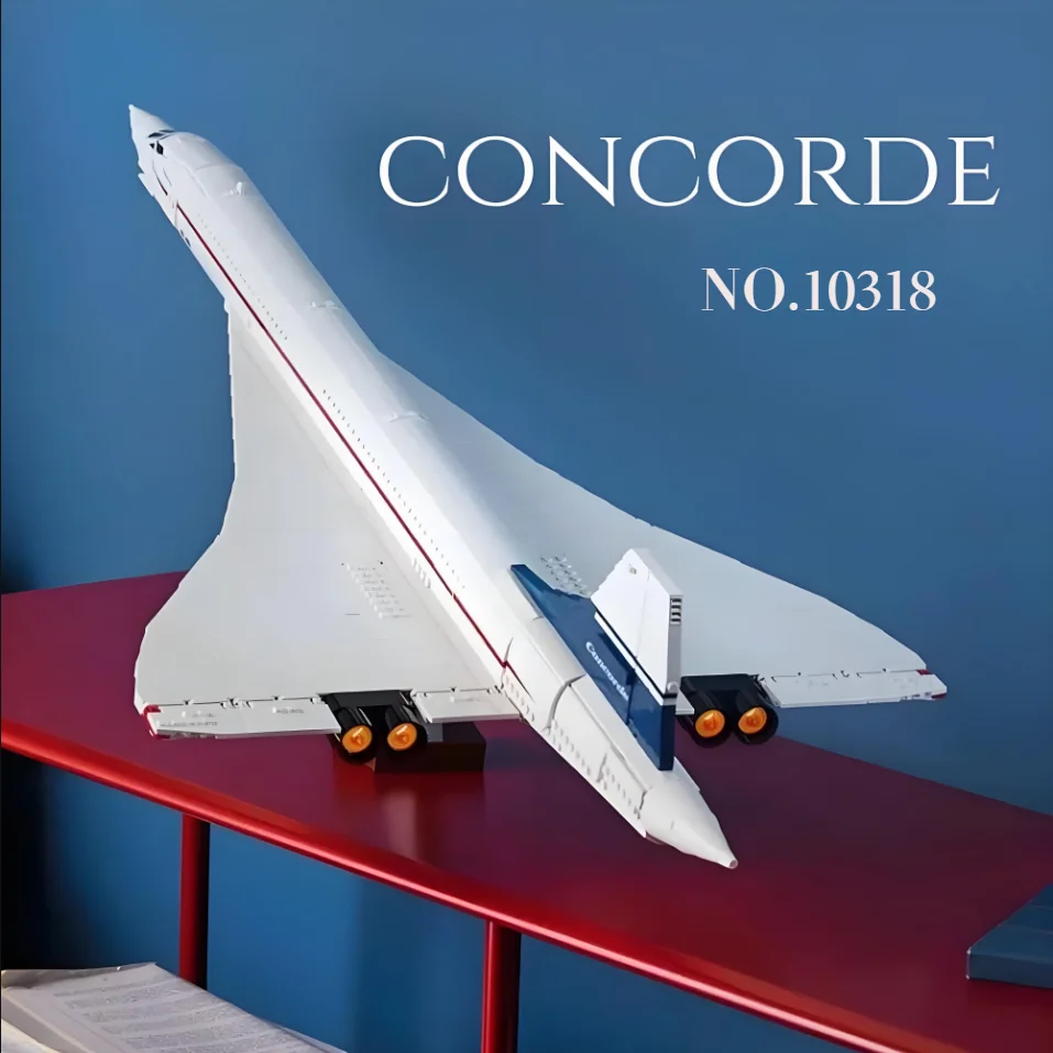 2083 Teile Heißes Spielzeug Airbus Concorde 10318 Baustein-Set Überschallflugzeug Raumfähre Modell Lehrreiches Geburtstags- und Weihnachtsgeschenk Image