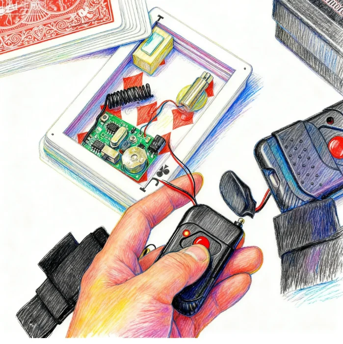 Professionelle unsichtbare Handdeck-Fernbedienung – Steuerkartenmagie für Bühnenmentalismus und Illusionen, Tricks, Requisiten Image