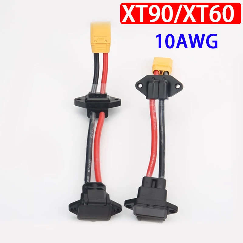 10AWG XT90 Stecker für Lithium-Batterien, Reinkupfer 6,0 Quadratmm Anschlussblock, Wasserdichter Flammhemmender Stecker Image