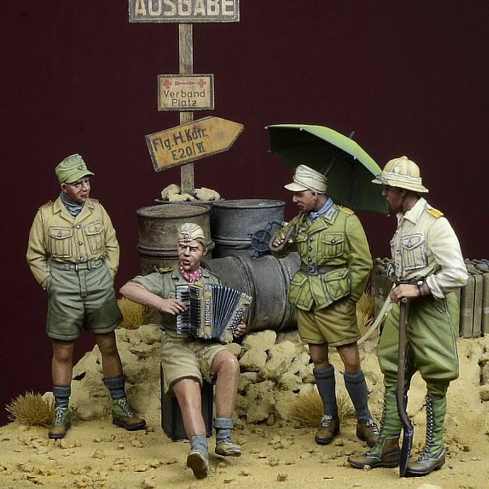 1/35 Soldaten ruhen sich aus, Resin-Modellfigur Soldat, Militärthemen, unmontierter und unbemalter Bausatz Image