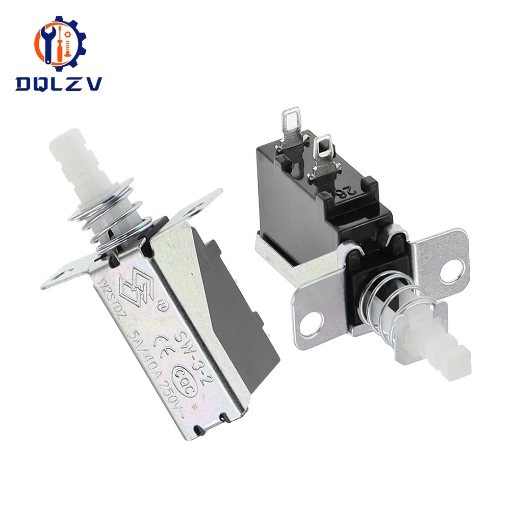 AC 250V 5A/40A Latching SPST Push Button Power 2Pin Switch SW-3 Switches Image