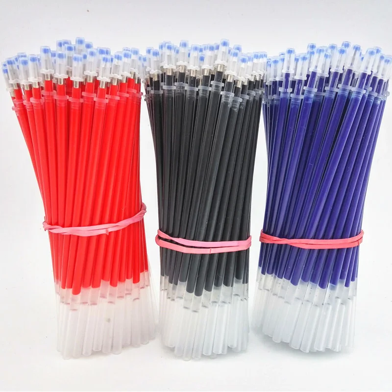 20 Teile/satz von Gel stift Minen 0,5mm Schwarz Blau Rot Tinte Refill Schule Büro Schreibwaren Schreiben Liefert Image