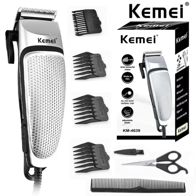 Kemei KM-4639 Elektrische Haarschneidemaschine Haarschneidemaschine Professionelle Trimmer Haushalt Geräuscharm Bart Maschine Körperpflege Haarschnitt Werkzeug Image