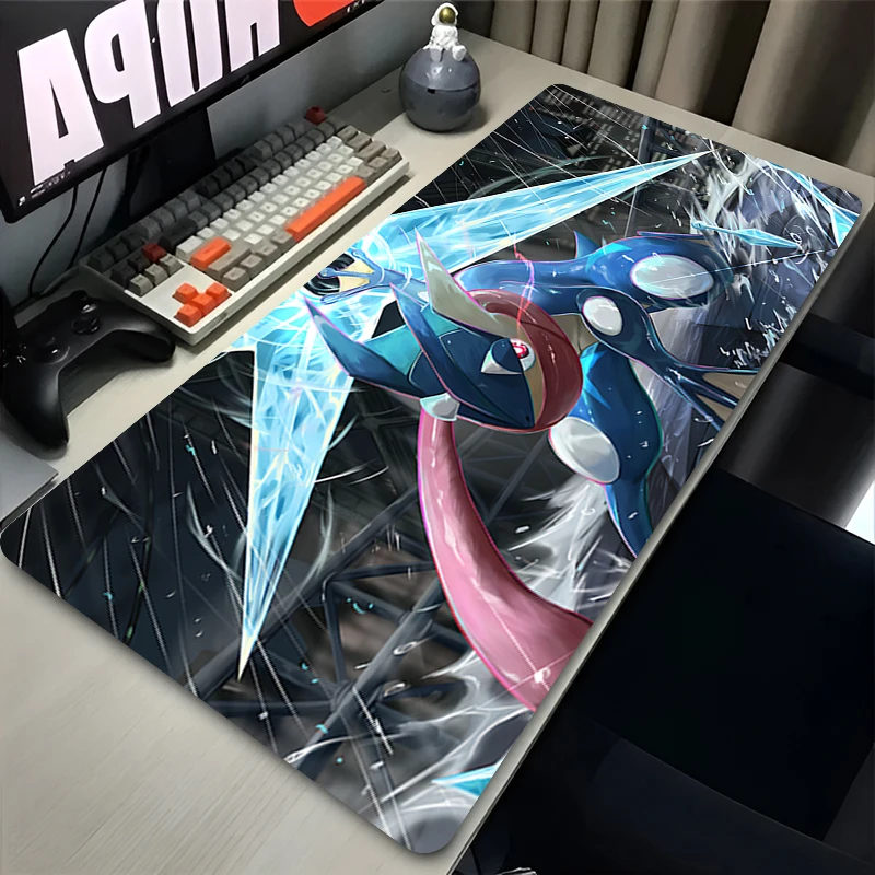 Mauspad XXL Gamer PC Zubehör Mauspad P-Pokemon Greninja Schreibtischmatten Tisch des Büroteppich Gamer Mauspad aus Naturkautschuk Image