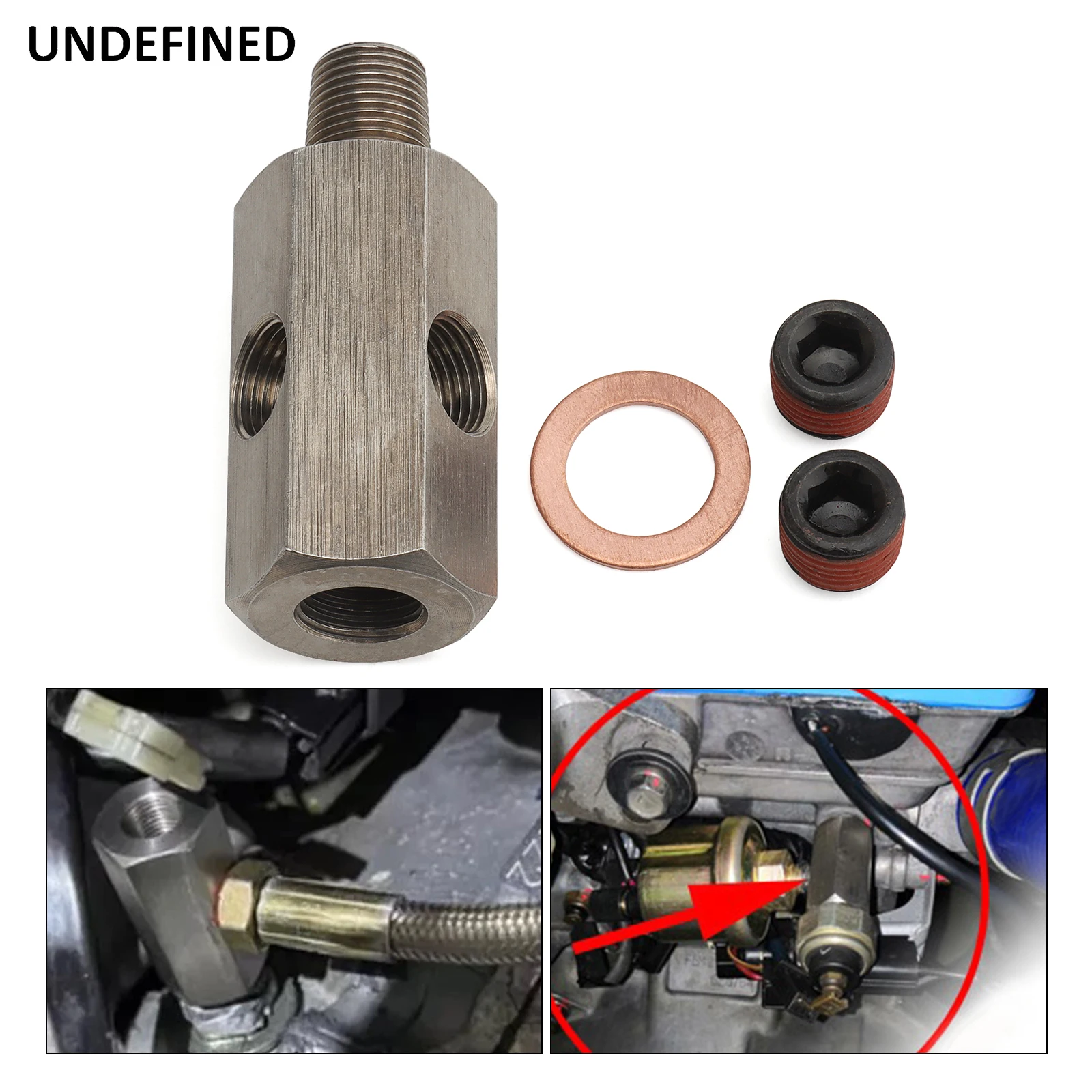 1/8'' NPT T Öl Druck Sensor Adapter Fitting Druck Schalter Gauge Turbo Versorgung Feed linie Stecker Für Autos SUVs Lkw Image