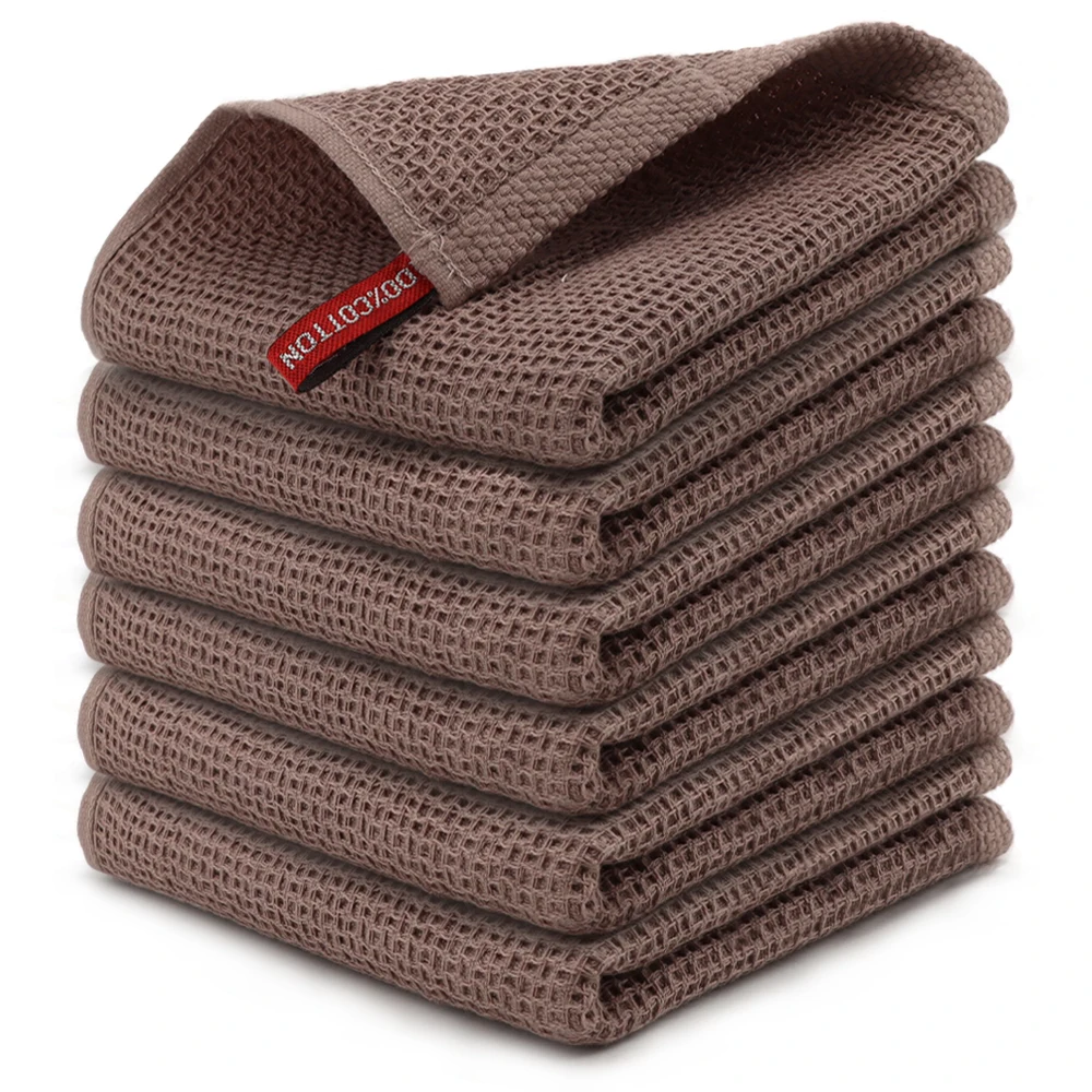 4/6Pcs Baumwolle Geschirrtuch Weichen, Saugfähigen Küche Handtuch Haushalt Reinigung Tuch Küche Werkzeuge Gadgets Waschen Tuch Image