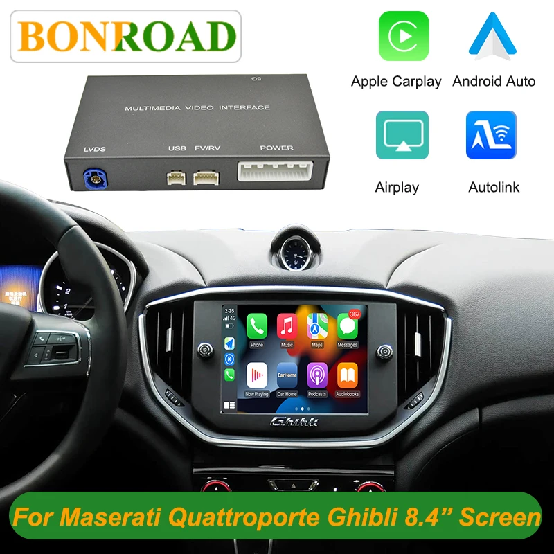 Bonroad Wireless Carplay Android Auto Interface Smart Decoder Box For Maserati Quattroporte Ghibli Airplay Mirror Retrofit Kit Image