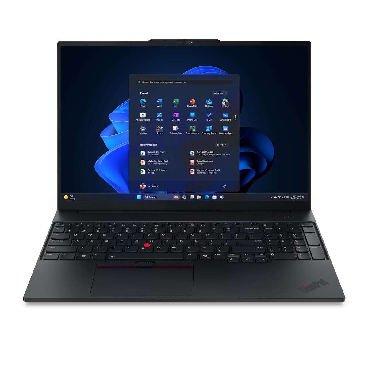 Lenovo ThinkPad E16 G3 (Black, 16" WUXGA, Intel® Core™ Ultra 5 225U, 32 GB RAM, 2 TB SSD) mit Windows 11 Pro Image