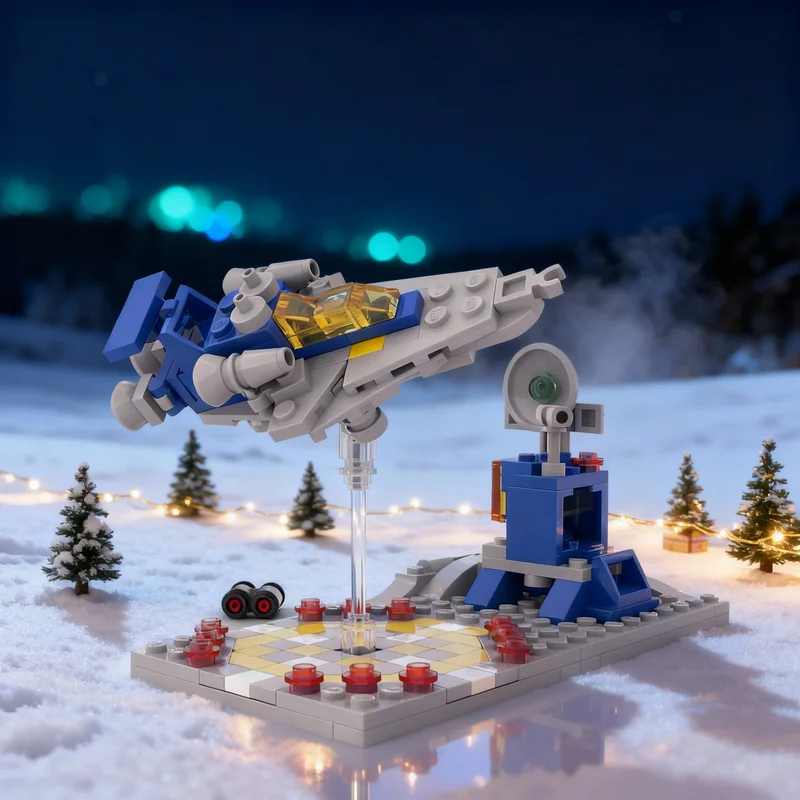 198-teiliges MOC Nanoskala Galaxy Explorer Basis-Weltraum Klassisches Modell Bausteine Weihnachtsgeschenke Spielzeug Konstruktion Bildung Image