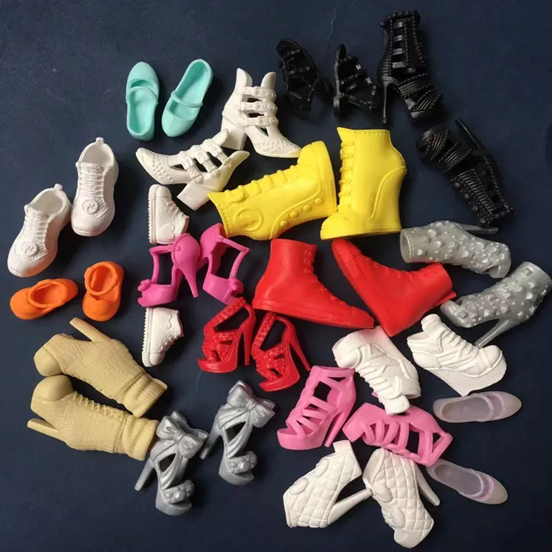 Original 1/6 Puppe Schuhe Stiefel Sandalen Mädchen DIY Dressing Puppe Spielzeug Puppe Dekore Für FR Super Modell Barby Puppen Bunte Puppe Schuhe Image