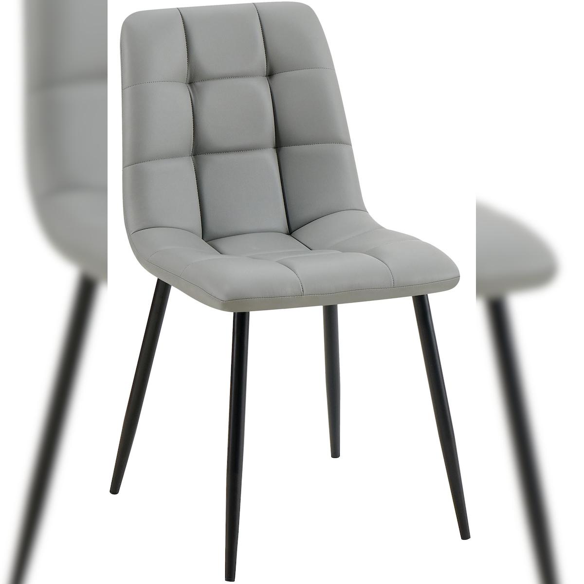 Proregal CHEFGASTRO Esszimmerstuhl SAO PAULO Kunstleder HxBxT 84x45x55cm Kunstleder Hellgrau Küchenstuhl Image