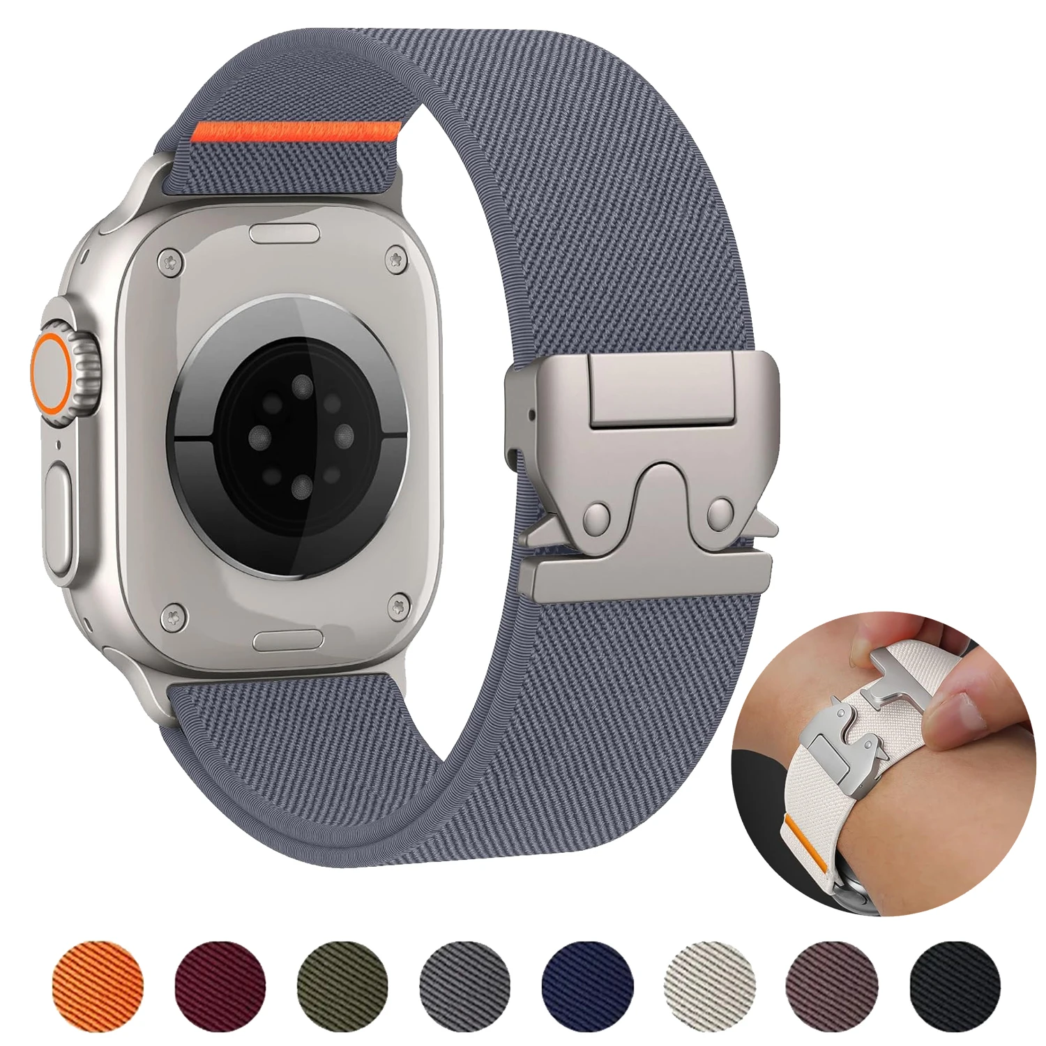 Fallschirmbänder für Apple Watch11/10/9 Band 46 mm 42 mm 45 mm Ultra 49 mm 44/41 mm geflochtenes Armband Correa iWatch Serie 8 6 7 SE3 Image