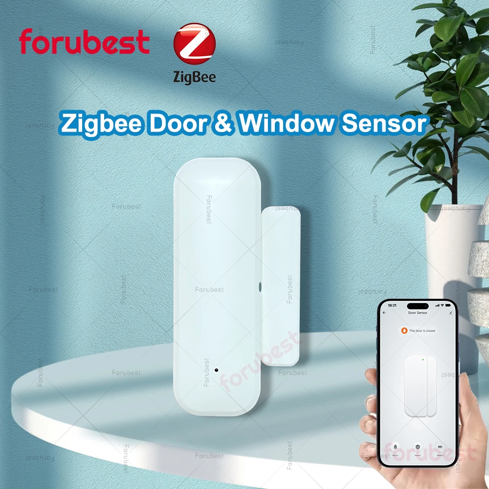 Zigbee Smart Tür Fenster Sensor Offen/Geschlossen Detektor App Remote Monitor Home Security Einbrecher Sensor Unterstützung Home Assistant Z2M Image