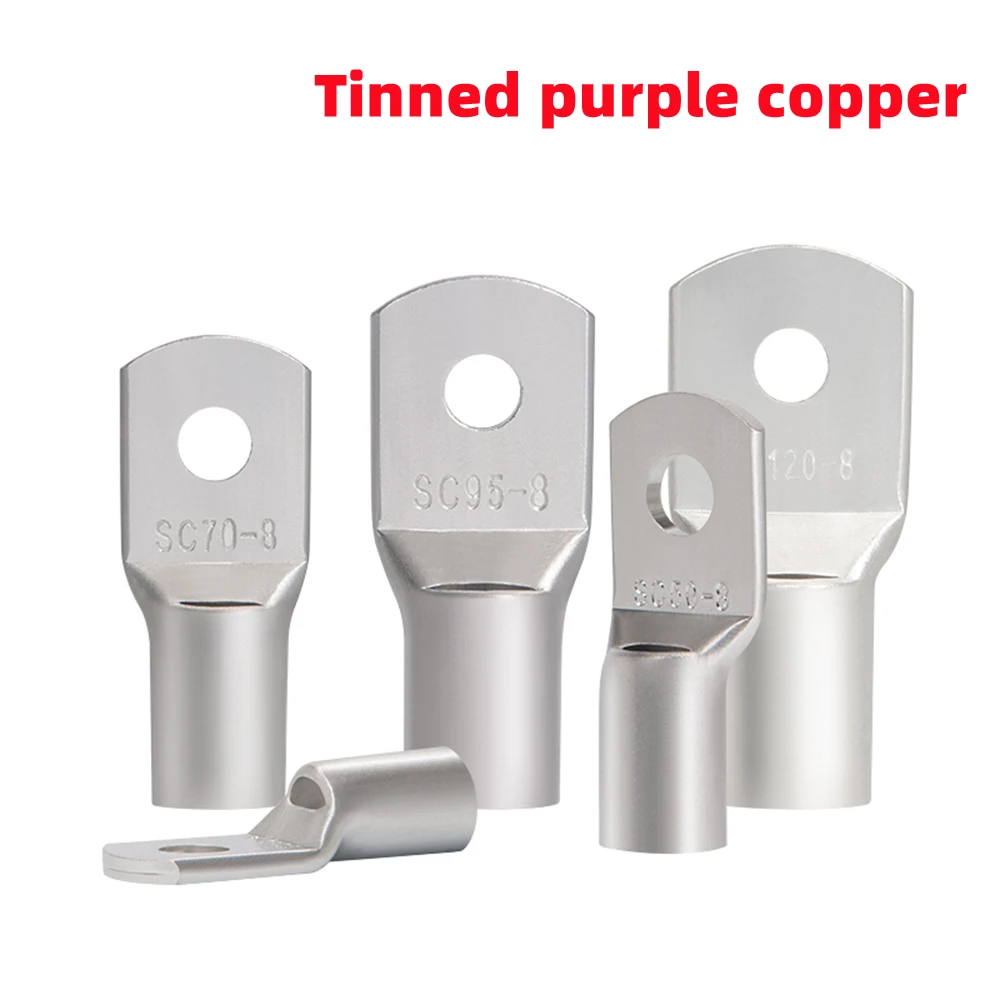 SC35-6 35-8 50-8 50-10 70-8 95-8 Gemeinsames Bolzenloch verzinnte Kupferkabelschuhe Batterieklemmen-Set Drahtverbinder Image