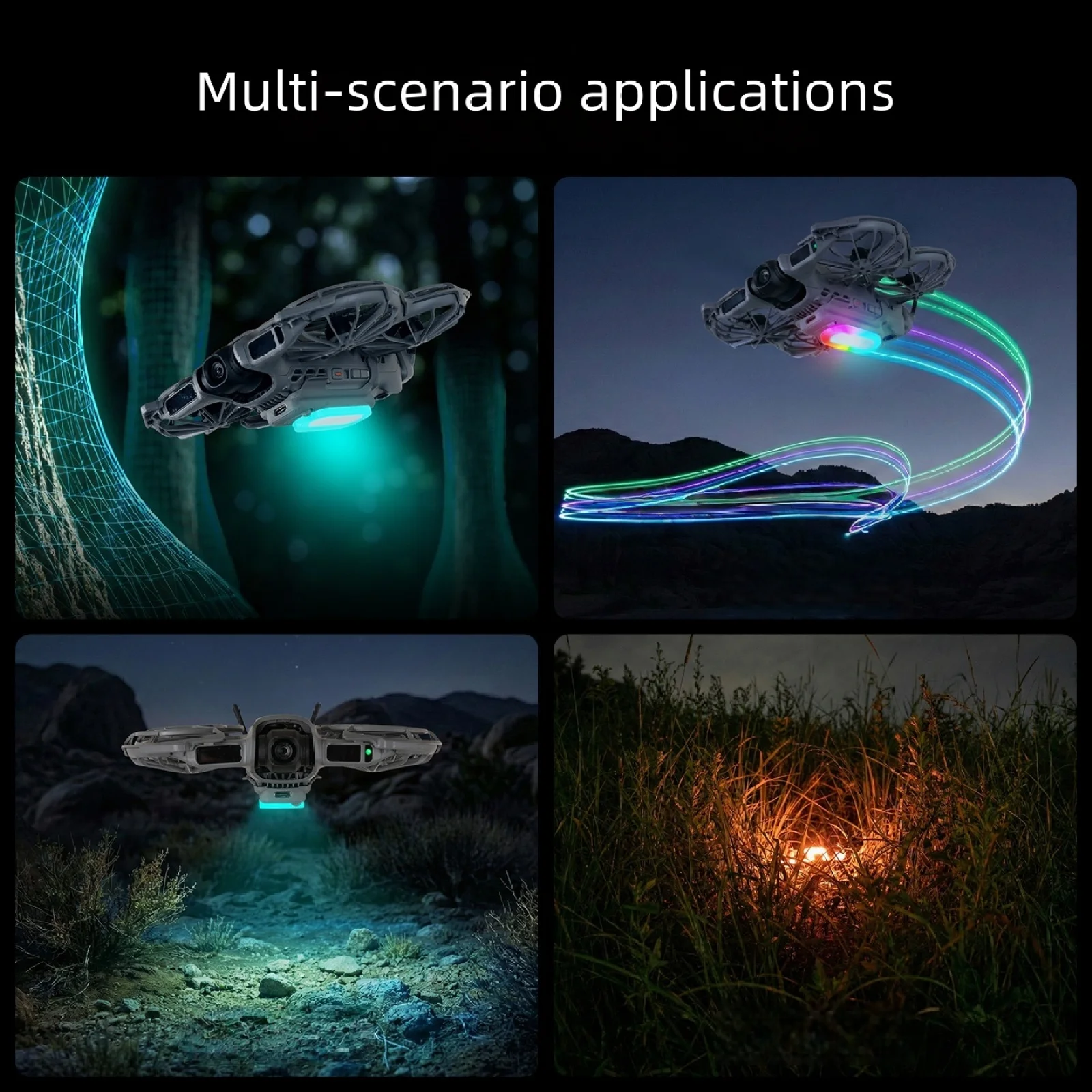 Für DJI NEO 2 Navigationslicht Drohnen-Landegestell Nachtlicht Farbwechselnde Beleuchtungslampe Fotografie-Zubehör Image