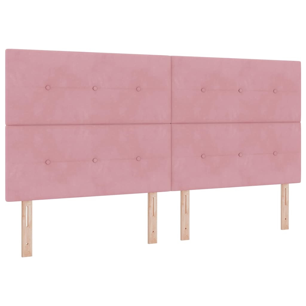 vidaXL Kopfteil mit Kopfteil Rosa 200 cm Kunstleder Image