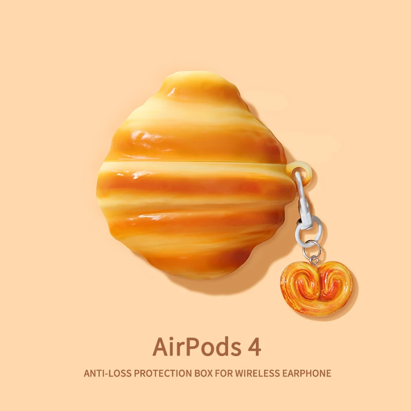 Toast Brot Donut Schokoladenkekse Hülle für Apple AirPods 4 1 2 3. Generation Hülle für AirPods Pro 2. Generation Air Pods Schutzhülle Image