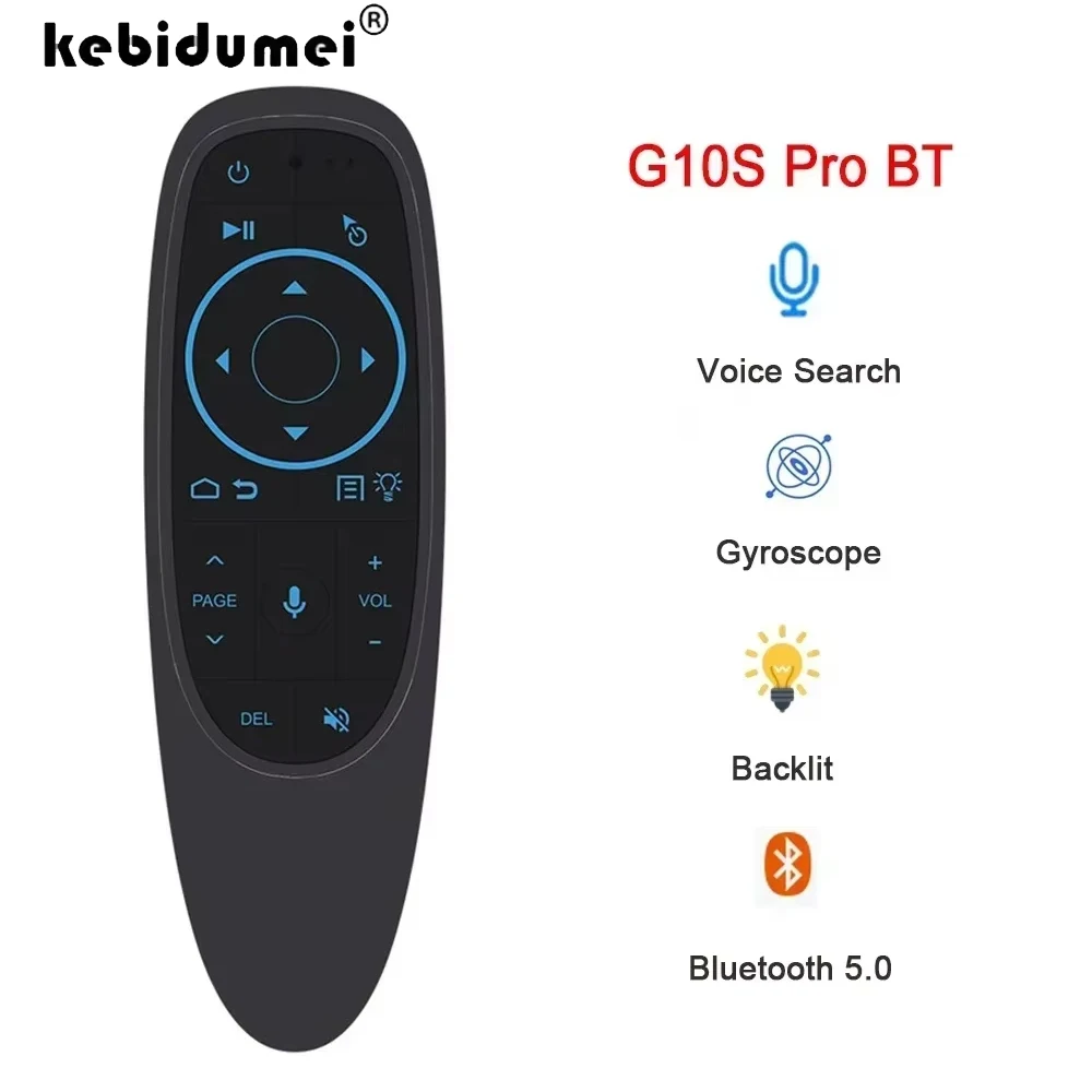 G10S PRO BT Sprachfernbedienung 2.4G mit BT5.0 Kabellose Air Mouse Gyroskop Smart-Fernbedienung mit Hintergrundbeleuchtung für Android TV Box Image