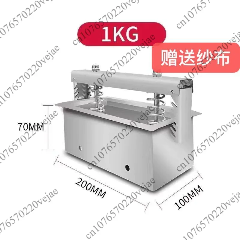 1 KG Rohes Fleisch Drücken Form Edelstahl Doppel Druck Frühling Schinken Speck, Der Werkzeug Stahl Mittagessen Fleisch Pressen Maschine Image