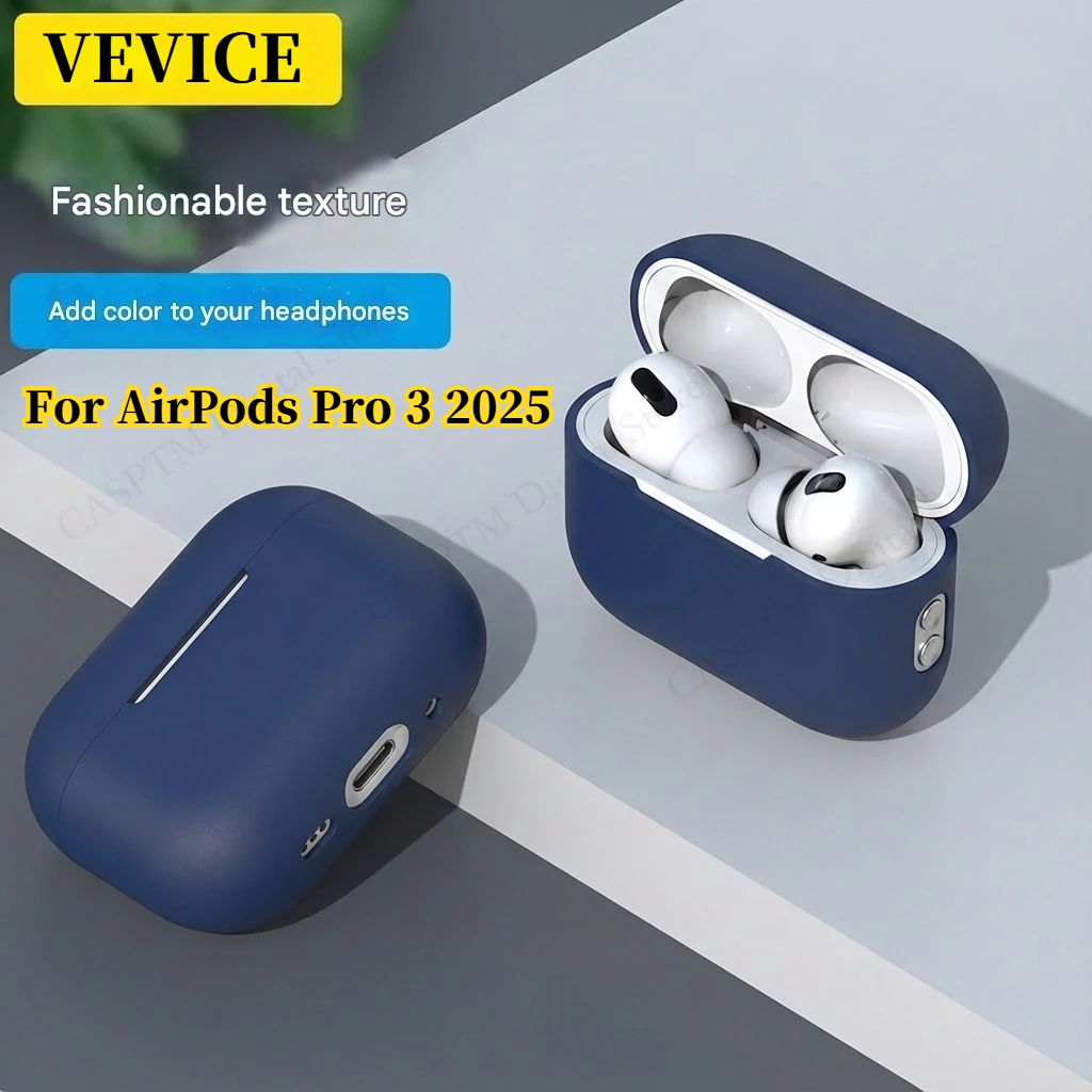 Weiche Silikonhülle für AirPods Pro 3, 3. schlanke, stoßfeste Schutzhülle für AirPods Pro3 2025, kabellose Ladebox Image