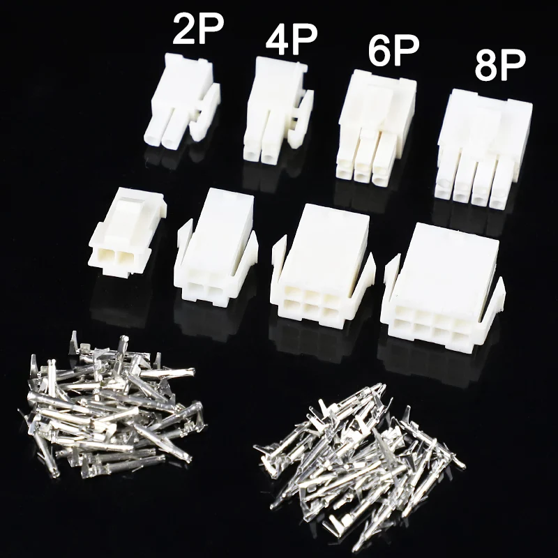 10set/lot 4,14mm 2/4/6/8 pin Automotive 4,14 Elektrischen draht Stecker Männlich Weiblich kabel terminal stecker Kits Motorrad auto Image