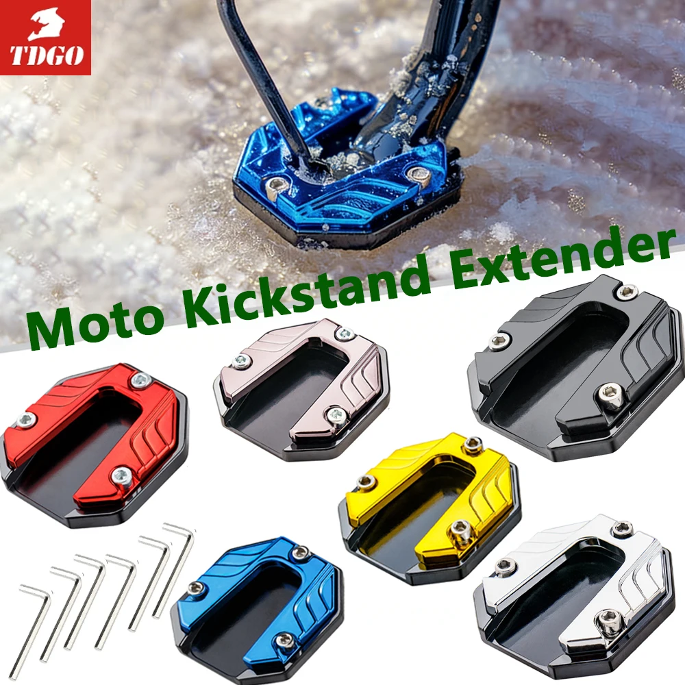 Universeller Roller- und Motorrad-Seitenständer-Verlängerungspad, Rutschfeste Vergrößerungsplatte für Seitenständer Image