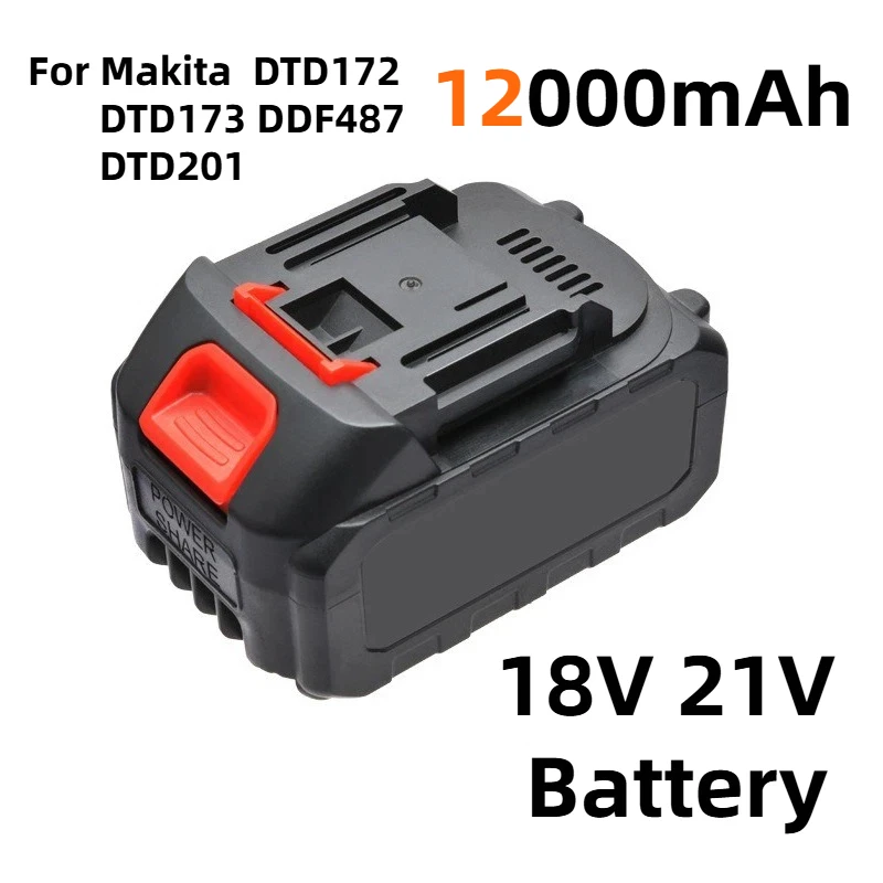 Original 12000 mAh Ersatz Lithium-Batterie Für Makita 18 V 21 V Batterie Für Makita DTD172 DTD173 DDF487 DTD201 elektrische Bohrmaschine Image