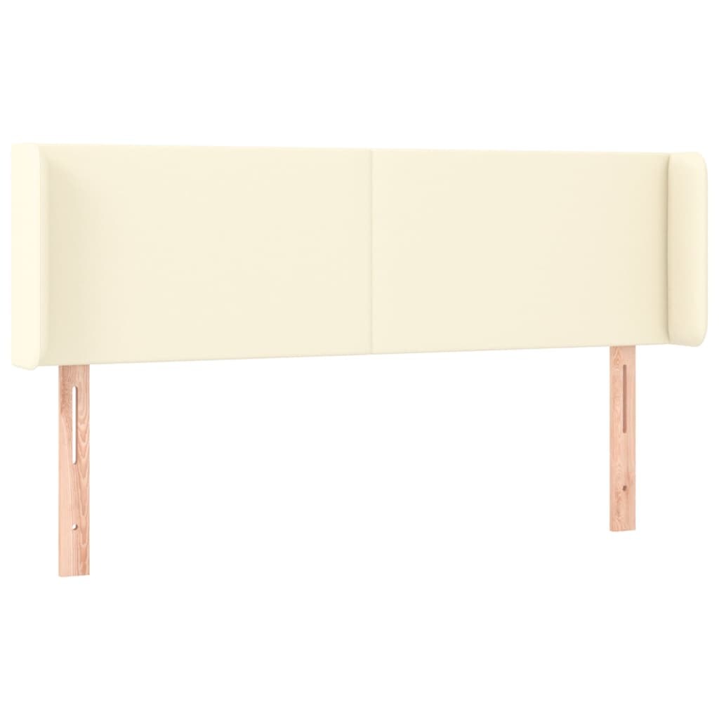 vidaXL Kopfteil mit Ohren Creme 147x16x78/88 cm Kunstleder Image