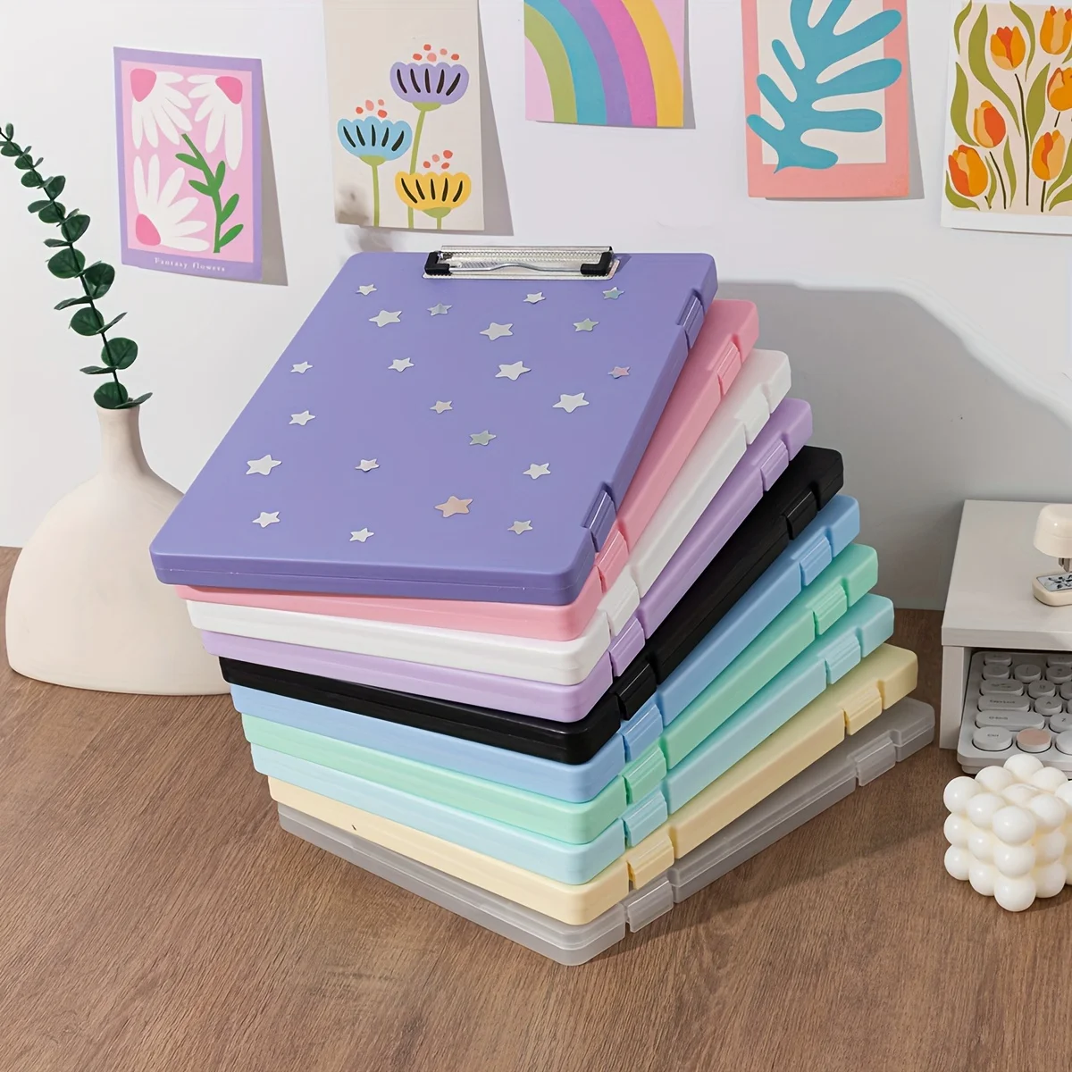 A4-Aktenorganizer mit großem Fassungsvermögen und Klemmbrett – langlebiges PP-Material, multifunktionaler Dokumentenhalter für Studenten und Büro Image