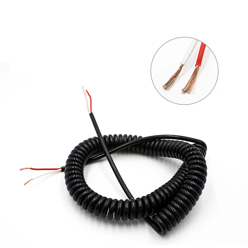 Kabel, Drahtfeder, Spiralkabel, 2 Adern, 3 Adern, 4 Adern, 0,5 mm, 0,75 Vierkant-Millimeter-Zugkabel, zieht automatisch ein Image