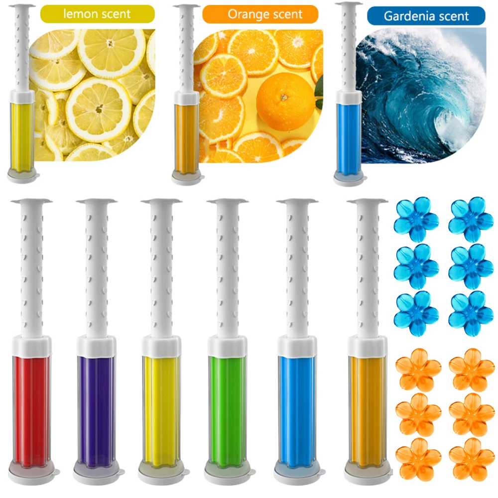 Einweg-Toilettenreiniger Blumengel-Erfrischer Aromatisches Toiletten-Gel-Stempel zur Geruchsbeseitigung Deodorant für Badezimmer-Duftreinigung Image