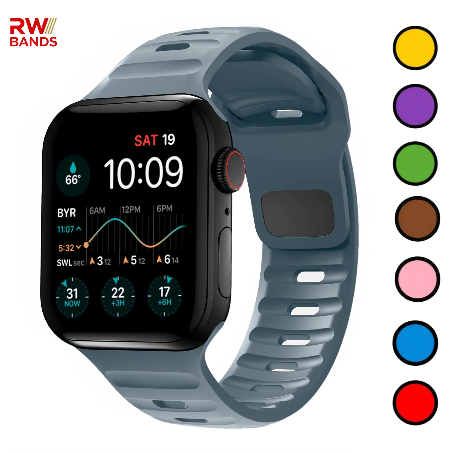 Silikon-Sportarmband für Apple Watch Ultra 3 2 49 mm 45 mm 44 mm 46 mm 42 mm 40 mm 41 mm Correa-Armband Iwatch Serie 11 10 9 8 7 SE3 Image