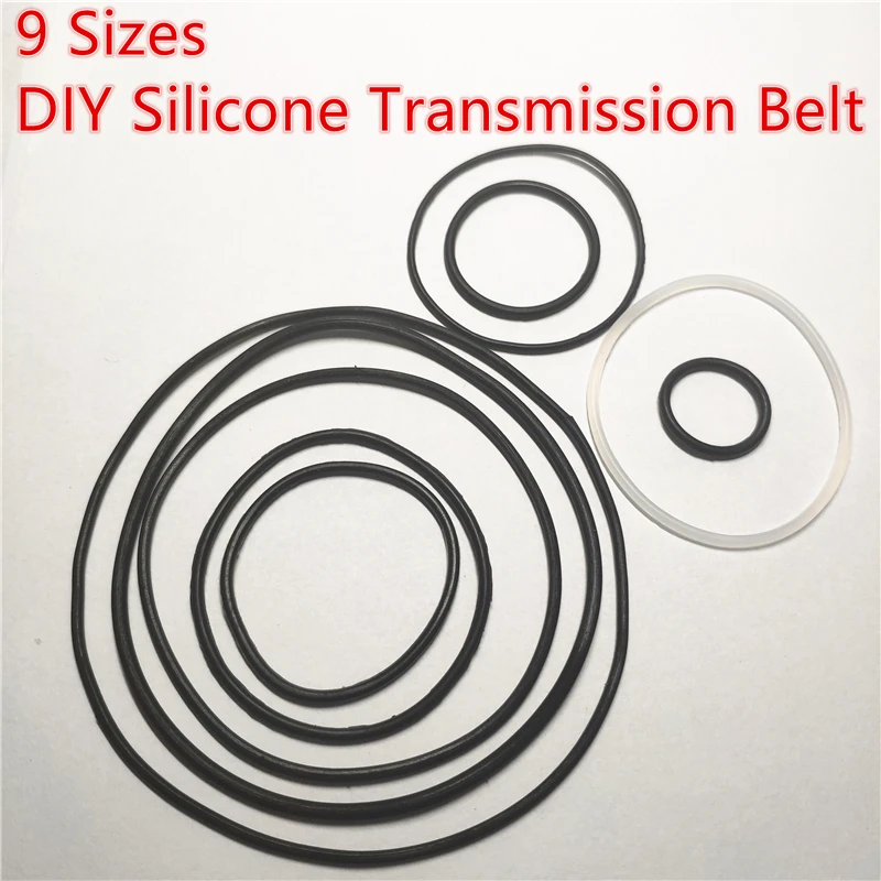 9 größen Silikon Gummi Band Pulley Übertragung Motor Stick Runde Gürtel Band DIY Spielzeug Modul Auto Motor Stretch Droppshipping Image