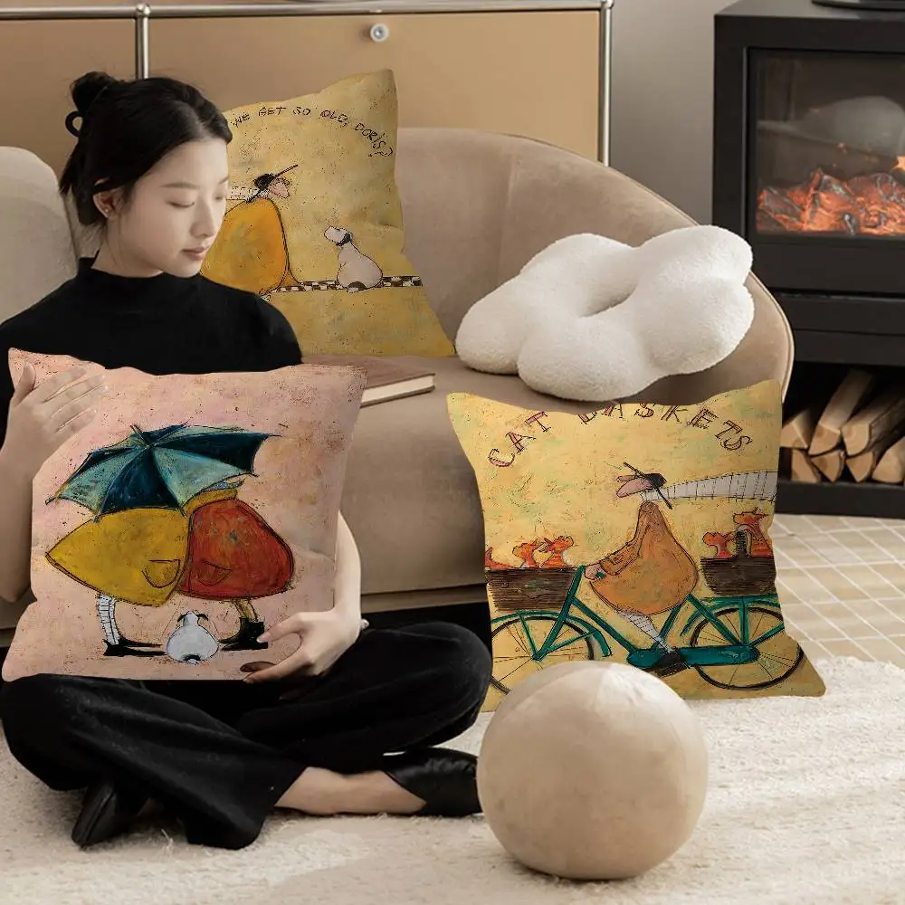 Sam Toft Anime Kissenbezug für Schlafzimmer, Zimmer und Wohnzimmer, Sofa, dekorativer Kissenbezug Image