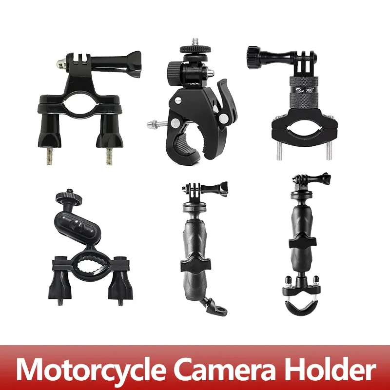 Motorrad Lenker Halterung Fahrrad Halter für GoPro Hero 13 12 11 10 9 8 Insta360 AKASO SJCAM DJI Osmo Action Kamera Zubehör Image