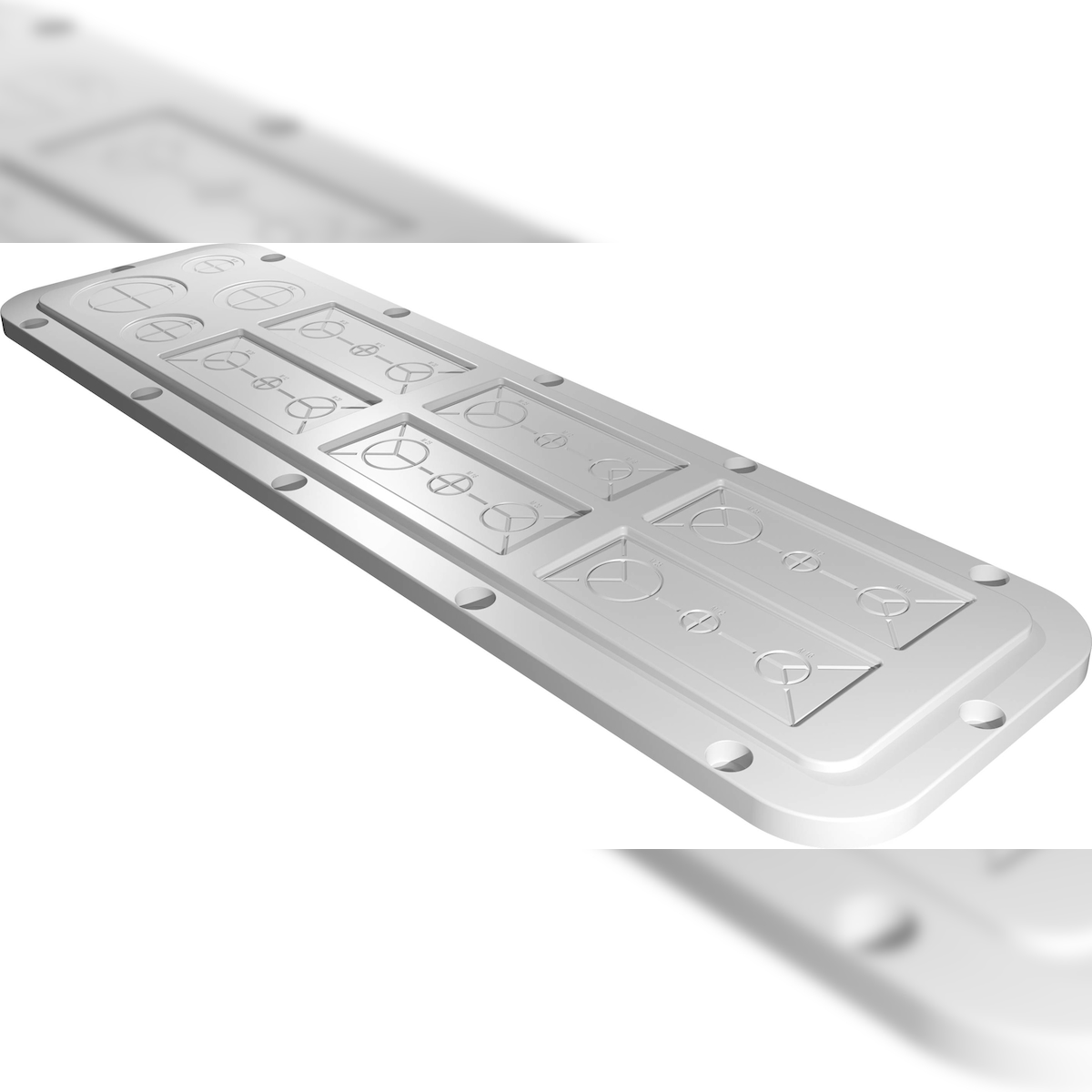 Rittal AX 2564.200 Flanschplatte (L x B) 149 mm x 534 mm Kunststoff Grau 1 St. 2564200 Image