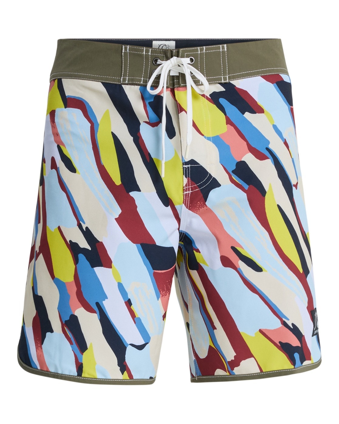 Boardshorts QUIKSILVER "Original Scallop 18", Herren, Gr. 34L, grape leaf heatwave, Obermaterial: 92% Microfaser, 8% Elasthan;, Hosen