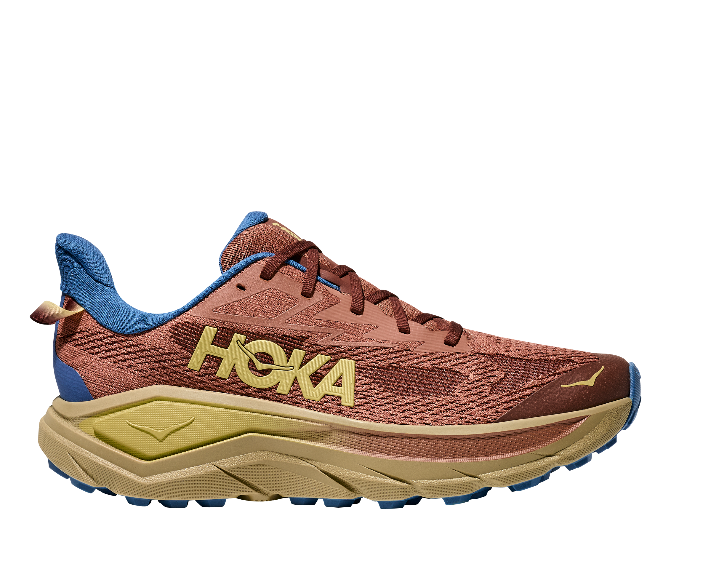 Trailrunningschuh HOKA ONE ONE "CHALLENGER 8", Herren, Gr. 42, maple, cardamom, Synthetik, Textil, mehrfarbig, Schuhe, Trail-Running